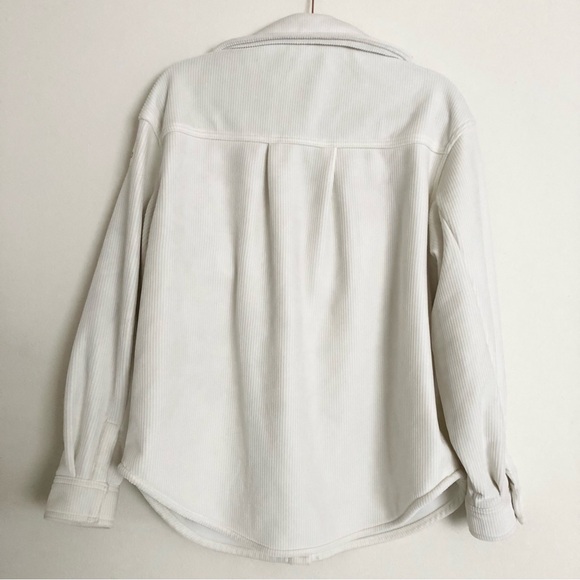 Alo Yoga Ribbed Velour Mountain Side Shacket Ivory S - Picture 12 of 13